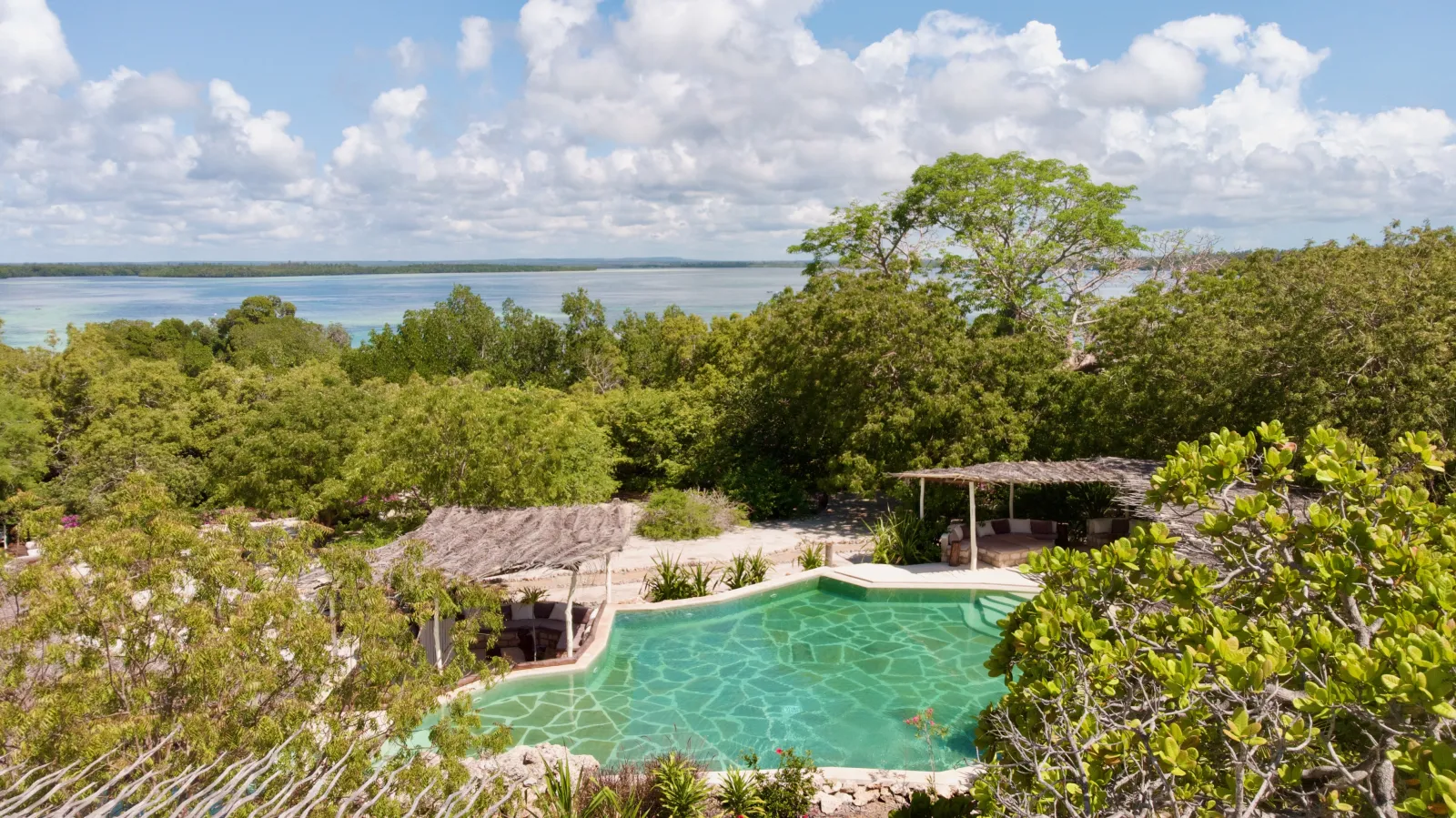 The pool overlooking Mida Creek